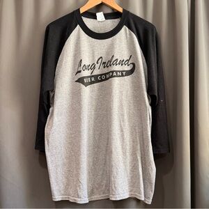 Sporty Baseball T-Shirt with Long Ireland Beer Co. Insignia on Front and Back